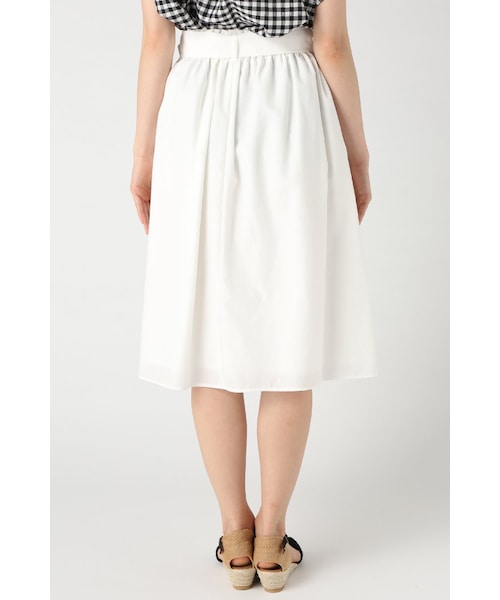 Spick & Span（スピックアンドスパン）の「エアリーシャンブレーベルトツキスカート（スカート・レディース・ホワイト/ネイビー/ブルー/オレンジ・36/38）」の8枚目の写真