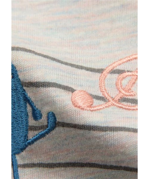 Design Tshirts Store graniph（デザイン　ティーシャツ　ストア　グラニフ）の「ビューティフル シャドー ボート ネック ショート スリーブ ワンピース (メロディー ビューティフル シャドー)（ワンピース/ドレス・レディース・カラフル ヘザー ナチュラル・Ladies F）」の6枚目の写真