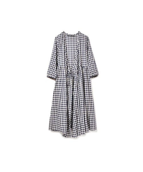 haco!（ハコ）の「リス クロース　ギンガムのカシュクールワンピース:ネイビー（ワンピース・レディース・Various・S /M /L /LL/MT）」の7枚目の写真