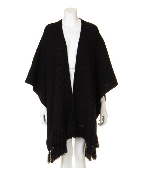 SNIDEL（スナイデル）の「ポンチョ風ストール（ストール・マフラー・レディース・WHT/GRN/BLK・F）」の3枚目の写真