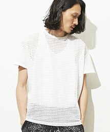 DIET BUTCHER | DIET BUTCHER SLIM SKIN ルーズフィットメッシュ切替Ｔシャツ(Tシャツ/カットソー)