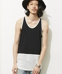 DIET BUTCHER | DIET  BUTCHER  SLIM  SKIN 裾メッシュタンクトップ(タンクトップ)