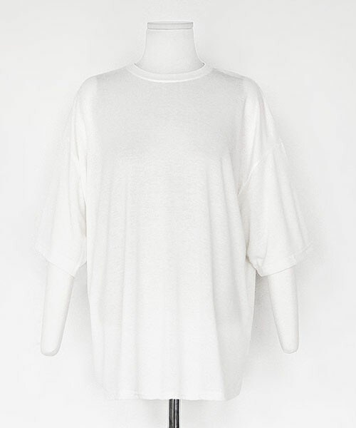 DHOLIC（ディーホリック）の「6colorsハーフスリーブTシャツ（Tシャツ/カットソー・レディース・ミント/ベージュ/アイボリー/ブラック/ブラックグレー/グレー・FREE）」の2枚目の写真