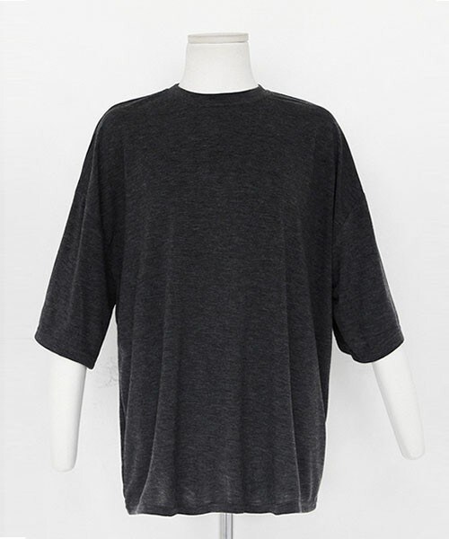 DHOLIC（ディーホリック）の「6colorsハーフスリーブTシャツ（Tシャツ/カットソー・レディース・ミント/ベージュ/アイボリー/ブラック/ブラックグレー/グレー・FREE）」の4枚目の写真