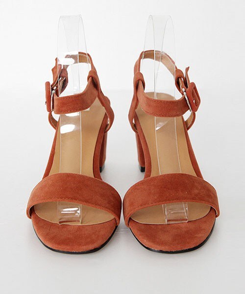 DHOLIC（ディーホリック）の「スエード調ミドルヒールシューズ（サンダル・レディース・ベージュ/キャメル/ブラック/ブルー/オレンジ/ピンク・225/230/235/240/245/250）」の6枚目の写真