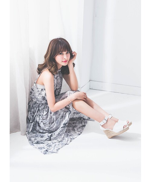 gracegift（グレースギフト）の「韓國寬帶麻編楔型涼鞋（その他・レディース・棕/白・35/36/37/38/39/40）」の10枚目の写真