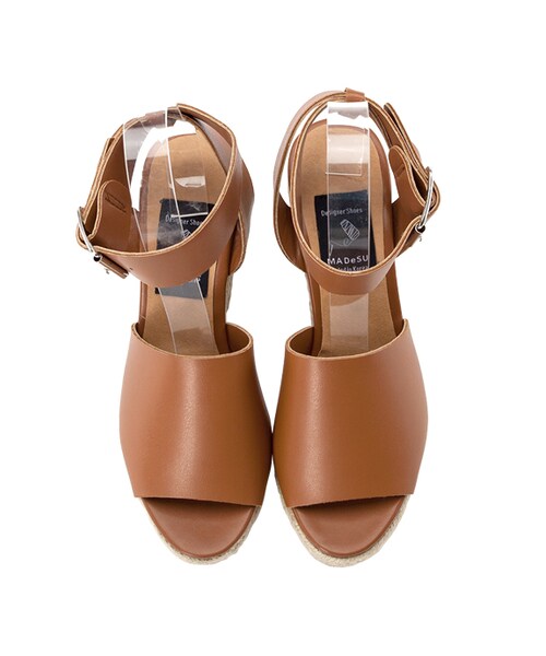 gracegift（グレースギフト）の「韓國寬帶麻編楔型涼鞋（その他・レディース・棕/白・35/36/37/38/39/40）」の14枚目の写真