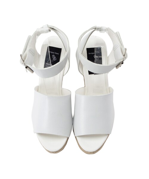 gracegift（グレースギフト）の「韓國寬帶麻編楔型涼鞋（その他・レディース・棕/白・35/36/37/38/39/40）」の4枚目の写真