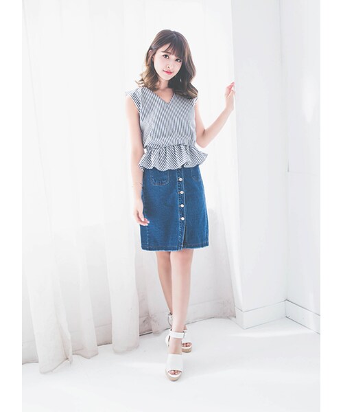 gracegift（グレースギフト）の「韓國寬帶麻編楔型涼鞋（その他・レディース・棕/白・35/36/37/38/39/40）」の6枚目の写真