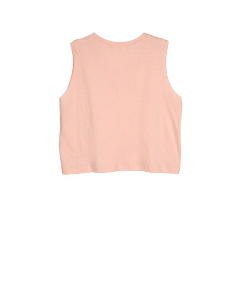 gracegift（グレースギフト）の「韓國清爽雛菊印花無袖短版背心（トップス・レディース・白/粉・F）」の9枚目の写真