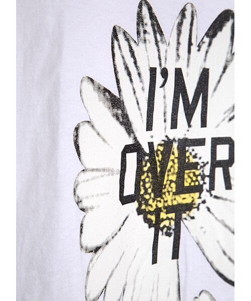 gracegift（グレースギフト）の「韓國清爽雛菊印花無袖短版背心（トップス・レディース・白/粉・F）」の3枚目の写真