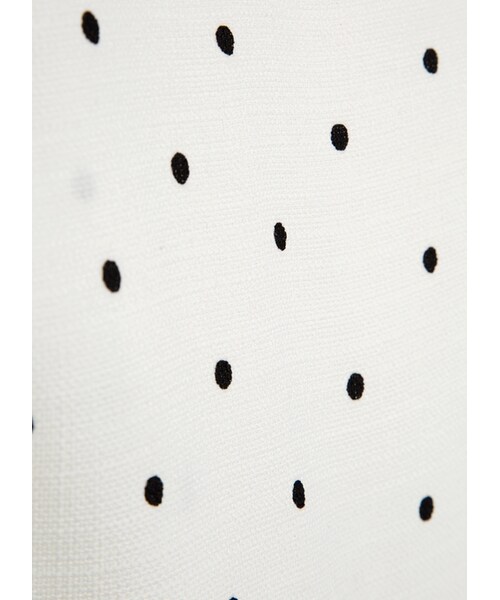 gracegift（グレースギフト）の「韓國俏甜水玉點點棉麻無袖背心（トップス・レディース・深藍/白・F）」の4枚目の写真