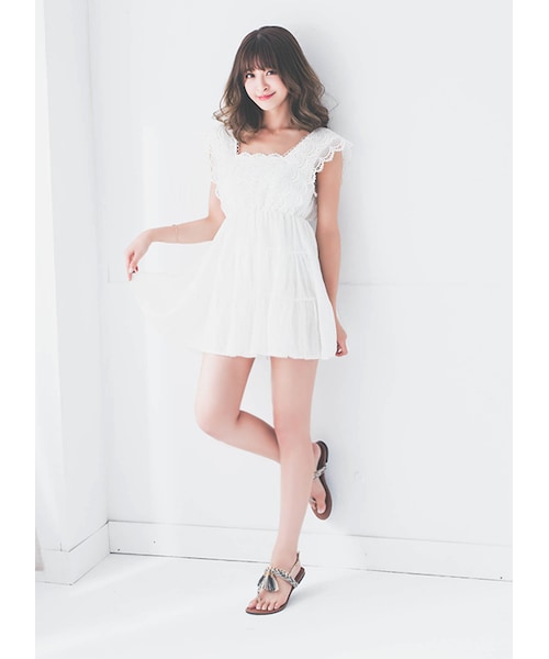 gracegift（グレースギフト）の「韓國編繩T字流蘇涼鞋（シューズ・レディース・藍綠/灰褐・36/37/38/39/40）」の16枚目の写真