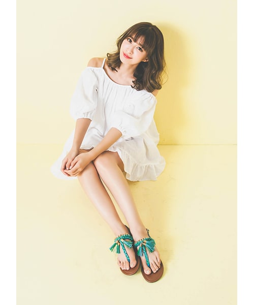 gracegift（グレースギフト）の「韓國編繩T字流蘇涼鞋（シューズ・レディース・藍綠/灰褐・36/37/38/39/40）」の8枚目の写真