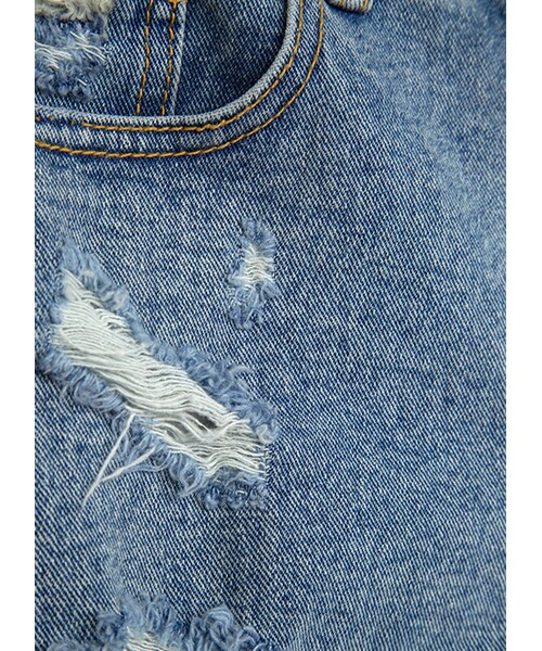 gracegift（グレースギフト）の「韓國率性破損捲邊牛仔短褲（パンツ・レディース・藍・S/M）」の3枚目の写真