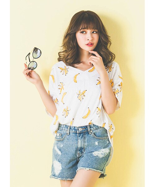 gracegift（グレースギフト）の「韓國率性破損捲邊牛仔短褲（パンツ・レディース・藍・S/M）」の8枚目の写真