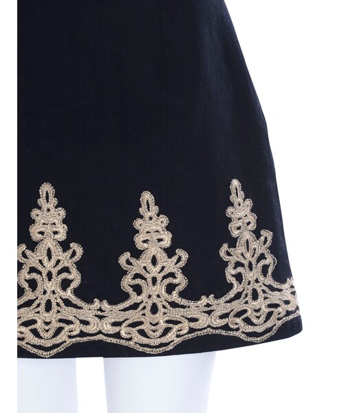 EVRIS（エヴリス）の「エンブロイダリー台形スカート（スカート・レディース・ブラック/カーキ・S/M）」の11枚目の写真