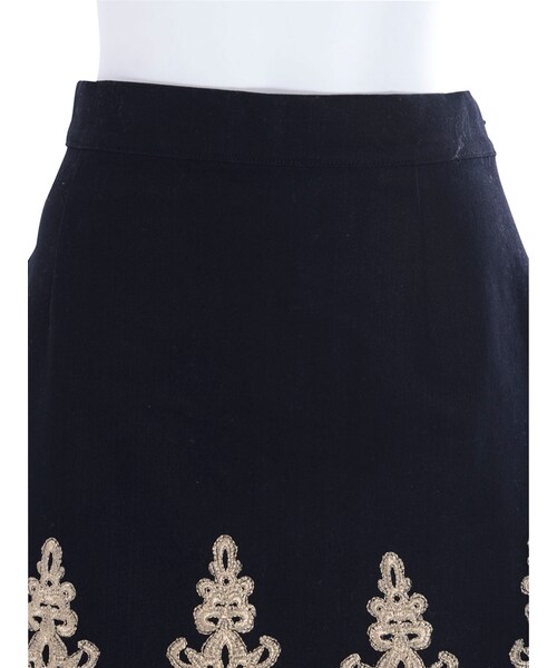 EVRIS（エヴリス）の「エンブロイダリー台形スカート（スカート・レディース・ブラック/カーキ・S/M）」の10枚目の写真