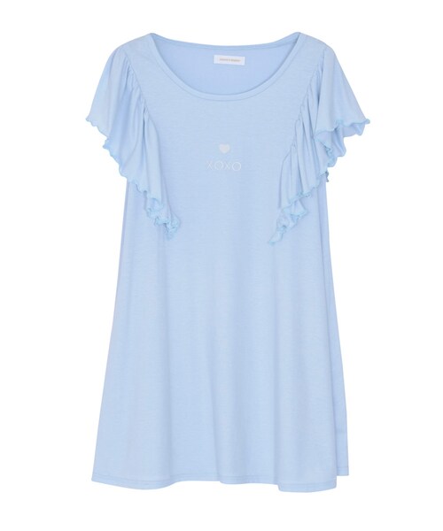 merry jenny(メリージェニー)の「XOXOハートフリルワンピース(ワンピース/ドレス・レディース・オフホワイト/ブラック/アイスブルー・F)」の3枚目の写真