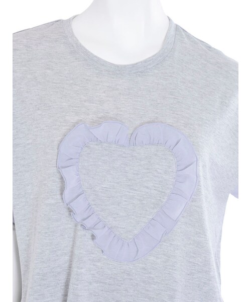 merry jenny(メリージェニー)の「フリルハートTシャツ(トップス・レディース・ライトグレー/ブラック/ネイビー・F)」の9枚目の写真