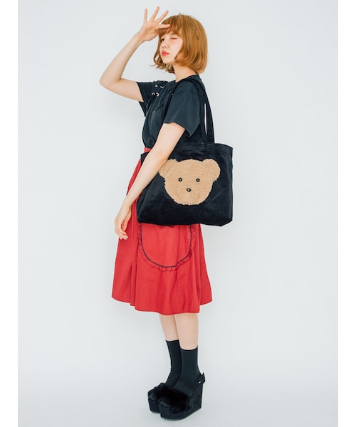 merry jenny（メリージェニー）の「ラウンドフリルミディスカート（スカート・レディース・ブラック/レッド/ネイビー・F）」の5枚目の写真