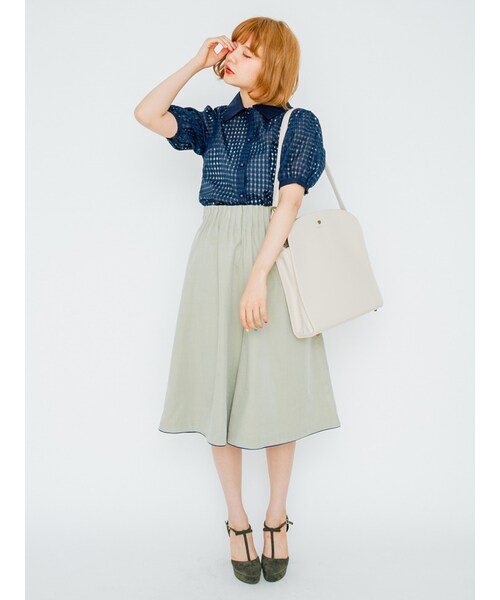 merry jenny（メリージェニー）の「Semicircular BAG（バッグ・レディース・アイボリー/ブラック/ピンク・F）」の4枚目の写真