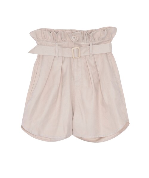 merry jenny（メリージェニー）の「ベルトフリルショートパンツ（パンツ・レディース・ブラック/ピンク/ベージュ・F）」の2枚目の写真