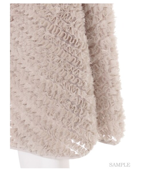 LILY BROWN（リリーブラウン）の「シフォンフリルスカート（膝丈スカート・レディース・OWHT/GRY/NVY・F）」の9枚目の写真