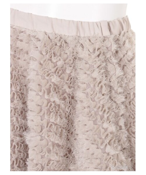 LILY BROWN（リリーブラウン）の「シフォンフリルスカート（膝丈スカート・レディース・OWHT/GRY/NVY・F）」の7枚目の写真