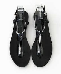 DHOLIC | メタリックポイントストラップサンダル(サンダル)