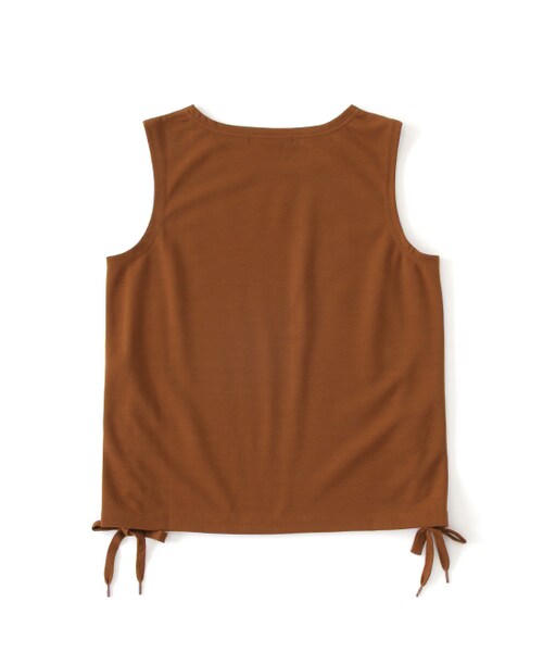 w closet（ダブルクローゼット）の「レースアップノースリプルオーバー（トップス・レディース・オフホワイト/グレー/キャメル・FREE）」の9枚目の写真