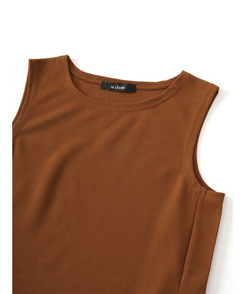 w closet（ダブルクローゼット）の「レースアップノースリプルオーバー（トップス・レディース・オフホワイト/グレー/キャメル・FREE）」の7枚目の写真