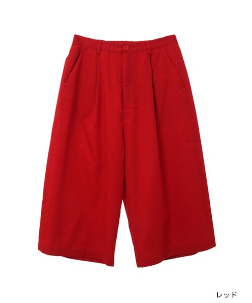 w closet（ダブルクローゼット）の「ツイルガウチョパンツ（パンツ・レディース・ベージュ/カーキ/ネイビー/レッド・FREE）」の4枚目の写真