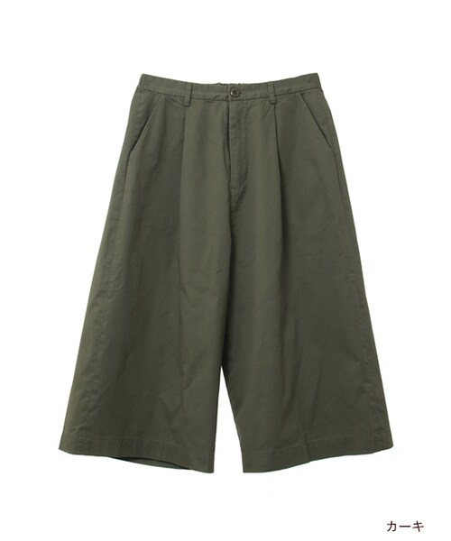 w closet（ダブルクローゼット）の「ツイルガウチョパンツ（パンツ・レディース・ベージュ/カーキ/ネイビー/レッド・FREE）」の2枚目の写真