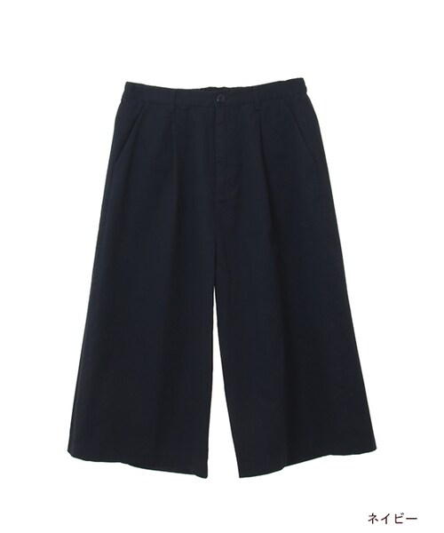 w closet（ダブルクローゼット）の「ツイルガウチョパンツ（パンツ・レディース・ベージュ/カーキ/ネイビー/レッド・FREE）」の3枚目の写真