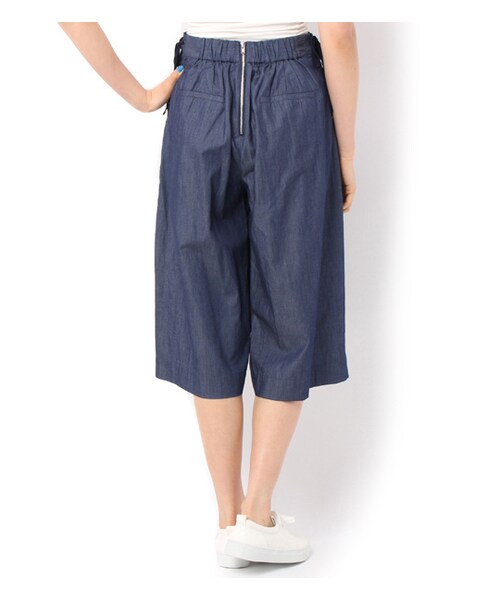 PAGEBOY（ページボーイ）の「サイド編み上げタック入りガウチョパンツ（パンツ・レディース・オフホワイト/ブラック/ブラック系/ブルー/インディゴ）」の6枚目の写真