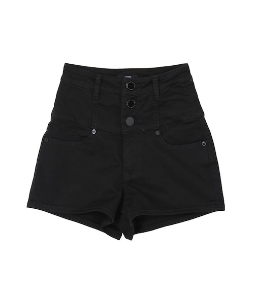 EMODA（エモダ）の「3釦ハイウエストショートパンツ（パンツ・レディース・ホワイト/ブラック/アイスブルー・XS/S/M）」の2枚目の写真