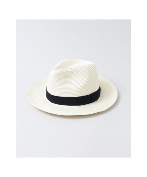URBAN RESEARCH DOORS(アーバンリサーチドアーズ)の「ペーパーブレードハット(帽子・レディース・BEIGE/WHITE・one)」の2枚目の写真