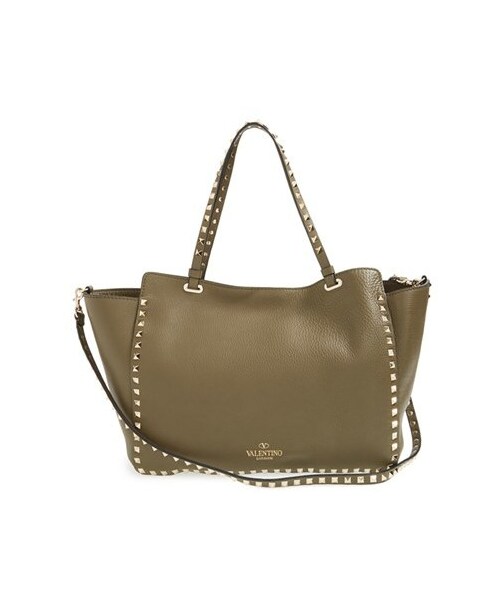VALENTINO（ヴァレンティノ）の「Valentino 'Medium Rockstud' Leather Tote（トートバッグ・レディース・Green/Black/Blue・One Size）」の5枚目の写真