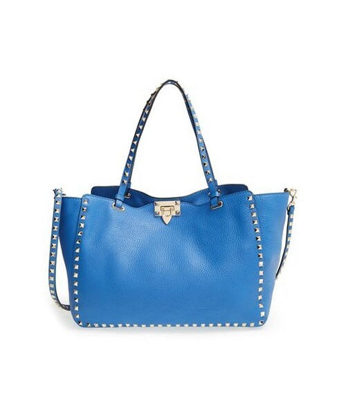 VALENTINO（ヴァレンティノ）の「Valentino 'Medium Rockstud' Leather Tote（トートバッグ・レディース・Green/Black/Blue・One Size）」の3枚目の写真