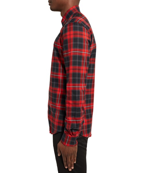 GIVENCHY（ジバンシイ）の「Givenchy Slim-Fit Appliquéd Checked Cotton-Twill Shirt（シャツ/ブラウス・メンズ・Red・EU 38 (UK/US 15)/EU 39 (UK/US 15.5)/EU 43 (UK/US 17)）」の2枚目の写真