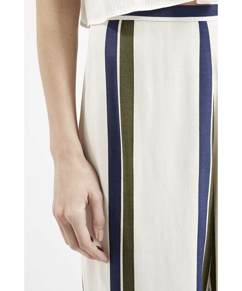 TOPSHOP(トップショップ)の「Striped wide leg trousers(その他パンツ・レディース・White・8)」の2枚目の写真
