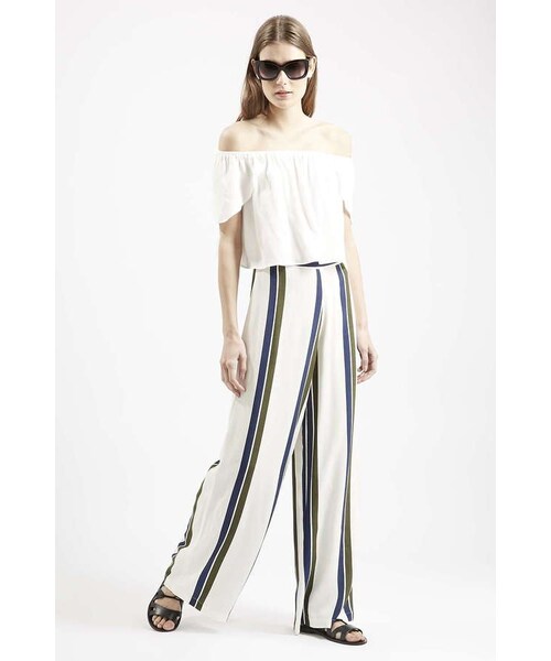 TOPSHOP(トップショップ)の「Striped wide leg trousers(その他パンツ・レディース・White・8)」の5枚目の写真