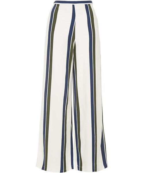 TOPSHOP(トップショップ)の「Striped wide leg trousers(その他パンツ・レディース・White・8)」の1枚目の写真