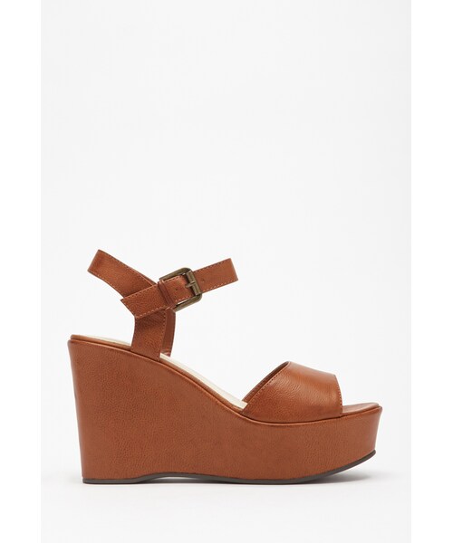 FOREVER 21（フォーエバー トゥエンティーワン）の「FOREVER 21 Classic Faux Leather Wedges（サンダル・レディース・Black/Red・5.5/6/6.5/7/7.5/8/8.5/9/10）」の11枚目の写真