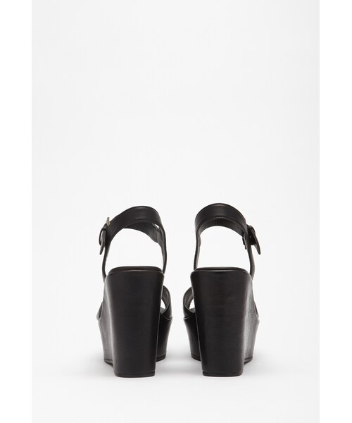 FOREVER 21（フォーエバー トゥエンティーワン）の「FOREVER 21 Classic Faux Leather Wedges（サンダル・レディース・Black/Red・5.5/6/6.5/7/7.5/8/8.5/9/10）」の10枚目の写真