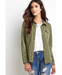 FOREVER 21 | FOREVER 21 Two-Pocket Utility Shirt(シャツ/ブラウス)