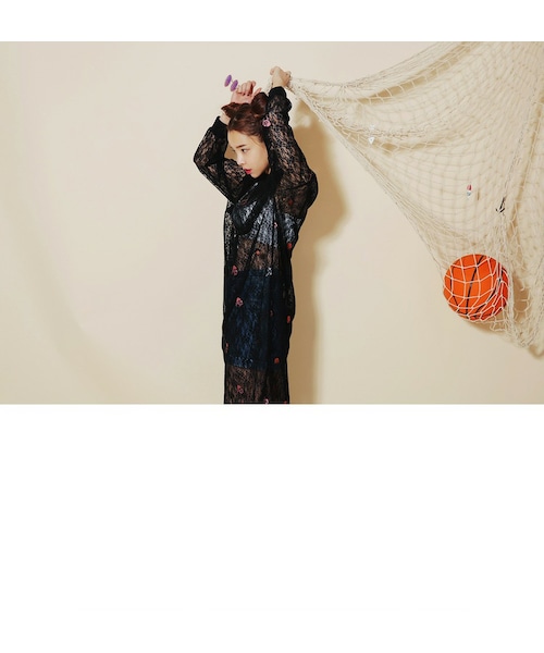 STYLENANDA（スタイルナンダ）の「タコ＆バスケ刺繍総レース
