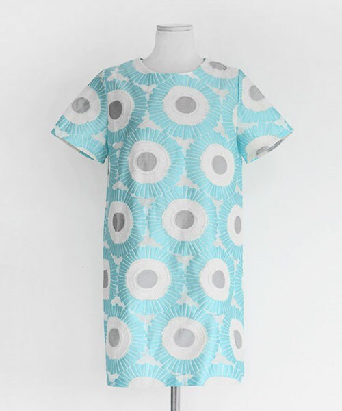 DHOLIC（ディーホリック）の「ヒマワリモチーフワンピース（ワンピース・レディース・グリーン/ネイビー/スカイブルー・FREE）」の3枚目の写真