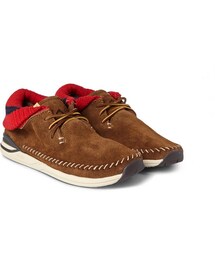 VISVIM | Malisset-Folk Suede and Knitted Sneakers(シューズ)